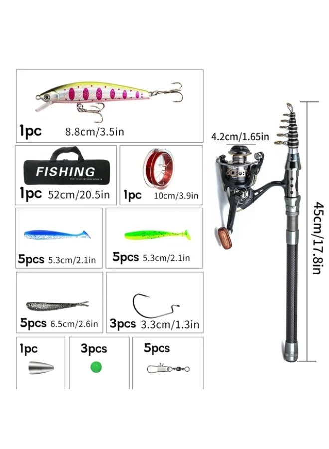 Bukela 3.0m Telescopic Fishing Rod Reel Combination Fishing Rod Reel Combo Trout Rod and Left and Right Hand Interchangeable Fishing Reel Set Sea Fishing Rod Sea Fishing Clam Ice - Image 2